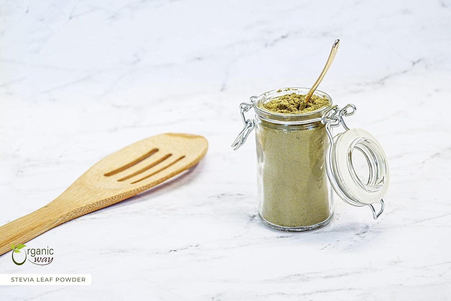 Organic Way Stevia Leaf Powder (Stevia Rebaudiana) - Kosher & USDA Certified | Vegan, Non-GMO & Gluten Free | Natural Sweetener