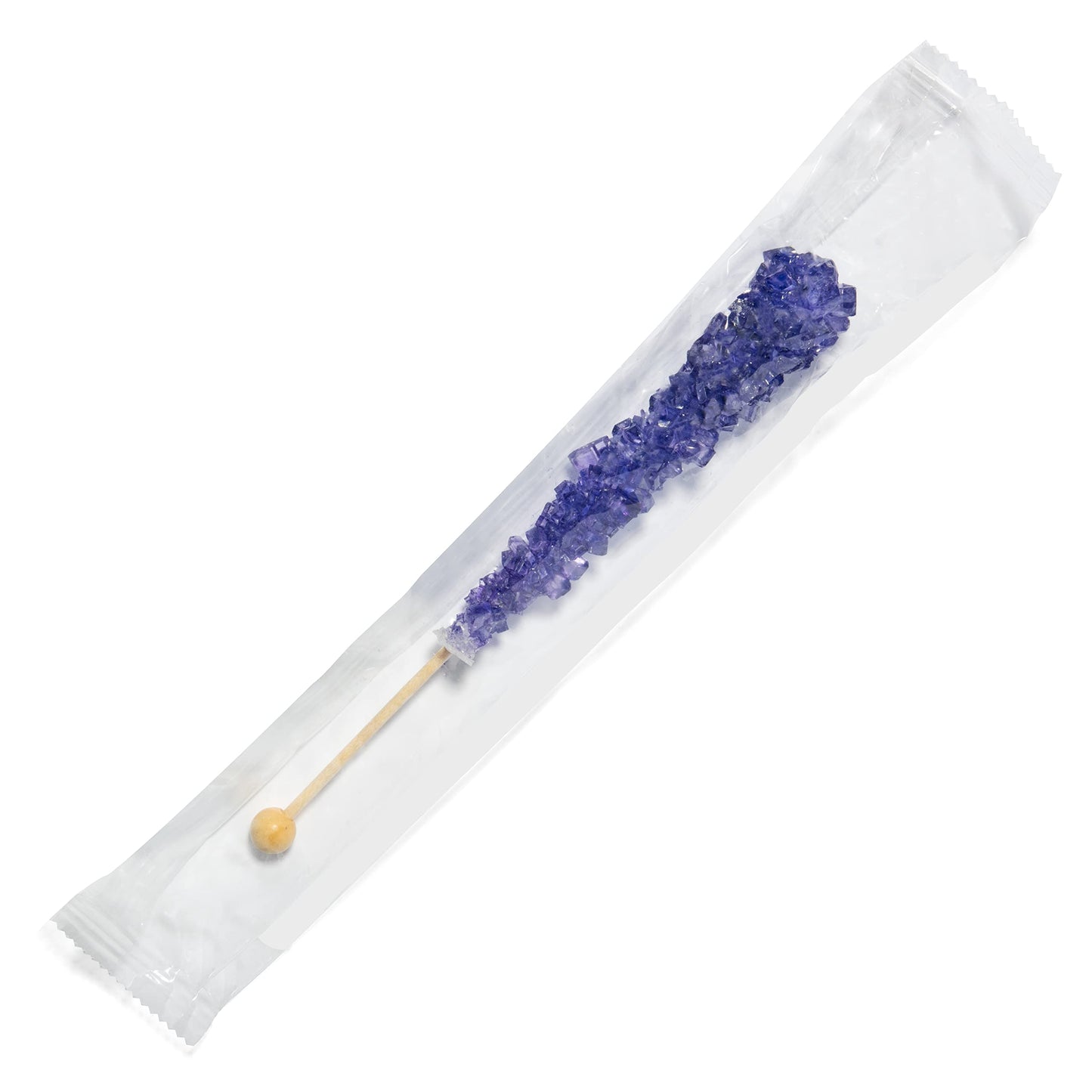 Purple Rock Candy Crystal Sticks - Grape Flavored - 12 Indiv. Wrapped