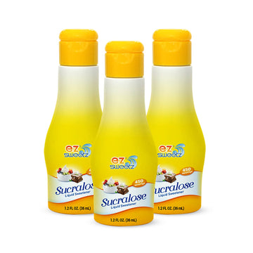 EZ-Sweetz (1.2oz - Liquid Sweetener 450 Servings/Bottle | 3Pack)