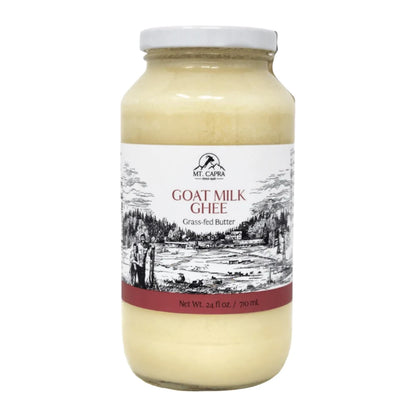 Mt. Capra Goat Milk Ghee | Grass-Fed Clarified Butter High in MCT Oil Perfect for Bulletproof Coffee, Keto, Paleo, and Whole 30 