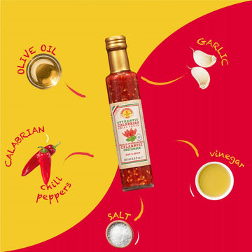 Tuttocalabria Chunky Calabrian Hot Sauce, Heat Scale: Medium/Hot, Madewith Calabrian Chili Peppers, Real Ingredients, Great On Chicken Wings, Pizza Or As A Substitute For Your Favorite Condiment