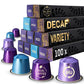 REAL COFFEE GREAT TASTE Decaf Coffee Capsules - 100 Count, Compatible with Nespresso, 3 Unique Flavors: Bold, Medium Roast, Smooth