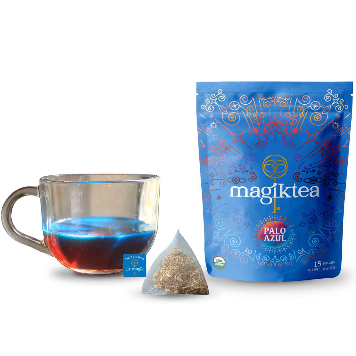 Magiktea Palo Azul Tea Bags, 15 Plant-Based, USDA Organic, Caffeine-Free, One Size