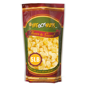 We Got Nuts Dried Pineapple Chunks | Freshly Packed Pineapple In A Perfectly Sealed Bag | Healthy Snack Full Of Vitamins, Minera