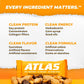 Atlas Protein Bar  20g Protein  1g Sugar  Clean Ingredients  Gluten Free Whey Variety  36 Count