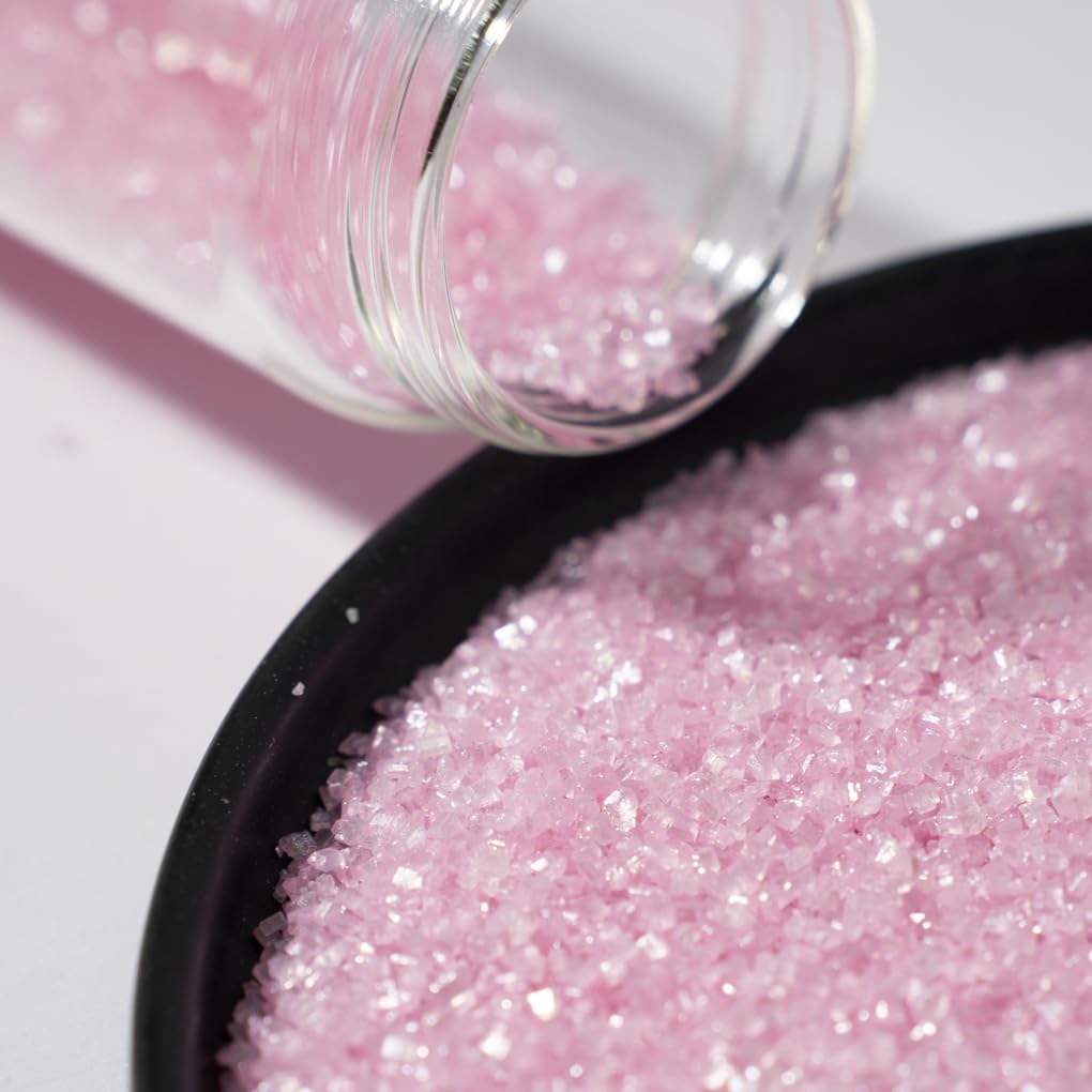 NIPEOR Pink Sanding Sugar Edible Sprinkles for Cakes, Cupcakes, Cookies, Ice Cream Toppings - Baby Pink Color