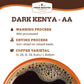 Fresh Roasted Coffee Dark Kenya AA Ground Coffee, Dark Roast, 12 oz, Kosher