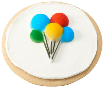 Lucks Dec-Ons Decorations Molded Sugar/Cup-Cake Topper, Balloon Cluster, 2.5 Inch, 40 Count