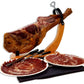 Blázquez Iberico Ham Shoulder 15 Months Cured, 50% Iberico Breed, 13 lbs, 5 Piece Set with Ham Holder & Carving cutting too