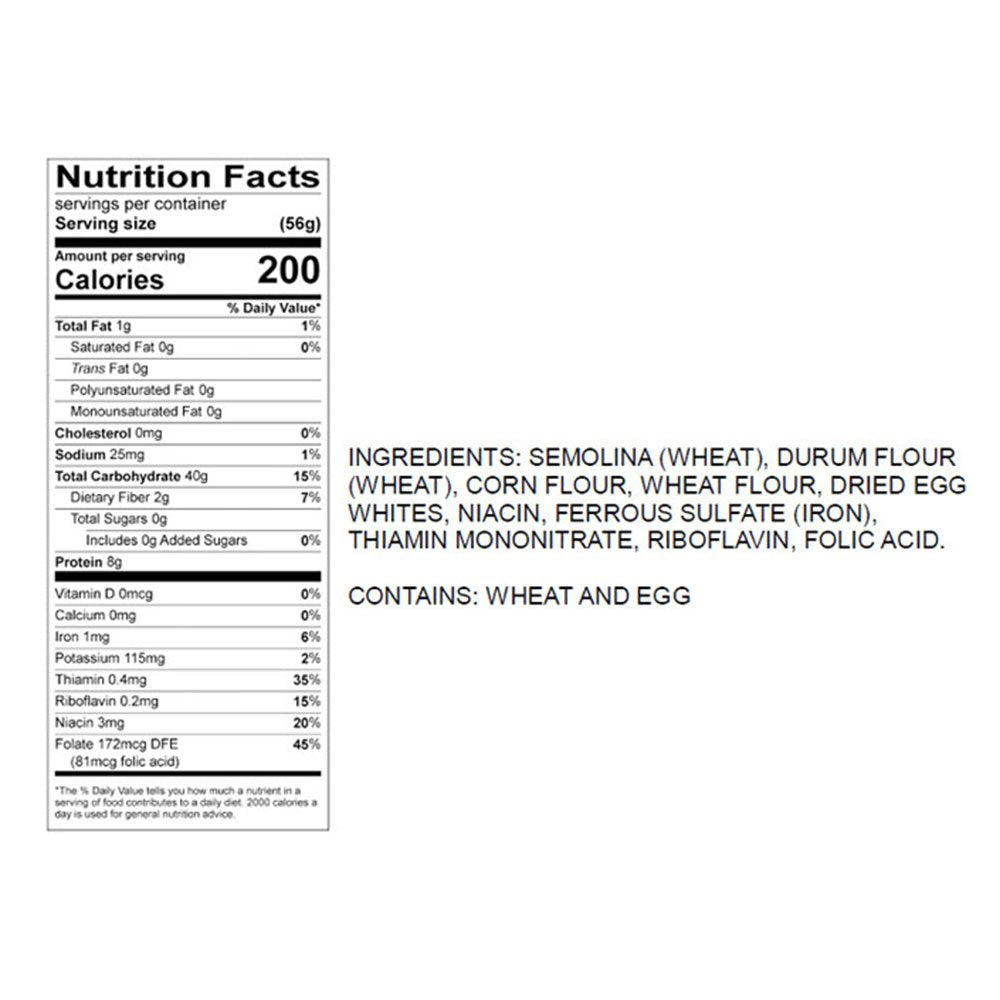Egg Noodle Substitute Fine 12 Oz