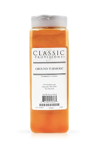 Classic Provisions Spices Turmeric 18Oz Ideal For Curry Vegetables Rice Soup Spice Blends And More Ground Tumeric 18 Ounce