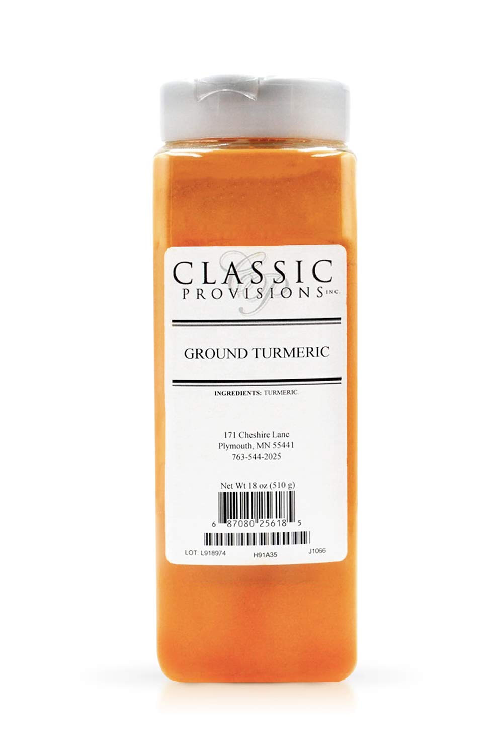 Classic Provisions Spices Turmeric 18Oz Ideal For Curry Vegetables Rice Soup Spice Blends And More Ground Tumeric 18 Ounce