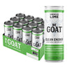 BeGOAT Hibiscus Lime Energy Drink, 200 Mg Caffeine, Vegan, Gluten-Free, 12 Fl OZ, Pack of 12, Non-GMO, 35 Calories