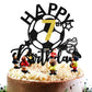 Soccer Happy 7Th Birthday Cake Topper, Soccer Players Toys/Football Soccer Theme Party Cake Decorations, 7 Years Old Birthday Ca