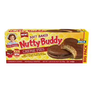 Nutty Buddy Soft Baked Creme Pies - Big Pack (3 Boxes, 5.33 oz each) - Delicious Treats by Generic