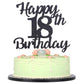 Lveud 18Th Birthday Cake Topper For Happy Birthday, 18 Black Flash 18Th Cake Topper,Happy Birthday Cake Topper Cake Ornament (18Th)