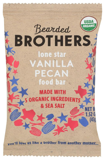 Bearded Brothers Organic Vegan Protein Energy Bars - Gluten Free, Paleo, Fiber, Whole 30 | Non Gmo, Soy Free, Low Snacks | 12 Pa