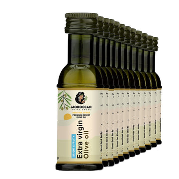 Moroccan Olive Grove Extra Virgin Olive Oil - Bright & Fruity, Polyphenol Rich - 20ml Travel Size (Pack of 10)