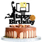 Basketball Happy 10Th Birthday Cake Topper-Basketball Themed Birthday Party Cake Decoration-10 Years Birthday Party Supplies (10
