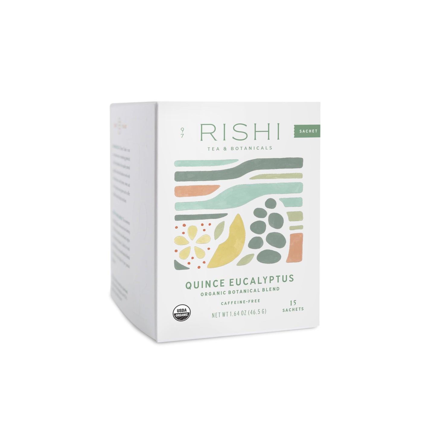 Rishi Tea Quince Eucalyptus Herbal Tea - Organic, Caffeine Free, 15 Count Sachet Bags, Direct Trade