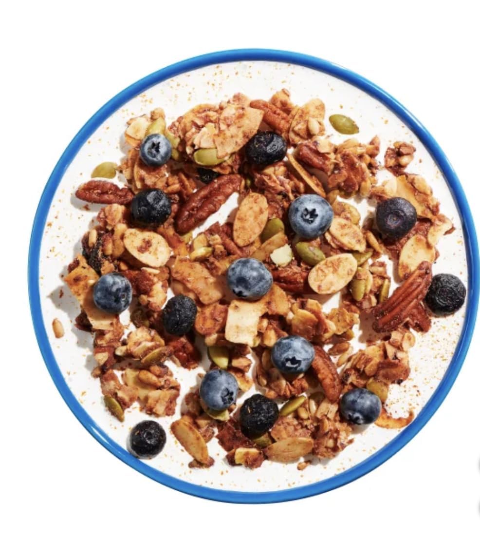 Nutrael Nut Granola Cereal, Blueberry Cinnamon, No Sugar Added, Keto, Gluten Free 624G