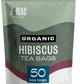 J Mac Botanicals, Organic Hibiscus Tea Bags (50 Tea Bags) Fresh Dried Hibiscus Flower From Egypt, Packaged In The Usa