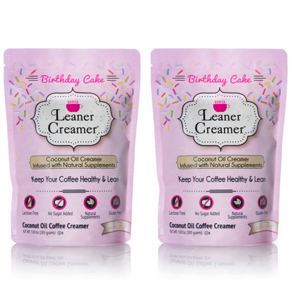 Leaner Creamer Coconut Creamer with Superfood Ingredients - Non-Dairy, Sugar-Free, Keto, Gluten-Free Powdered Coffee Creamer - B