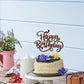 Crseniny Happy Birthday Cake Topper,Brown Glitter Birthday Sign Cake Decorations,Anniversary Party/Birthday Party Decoration Sup
