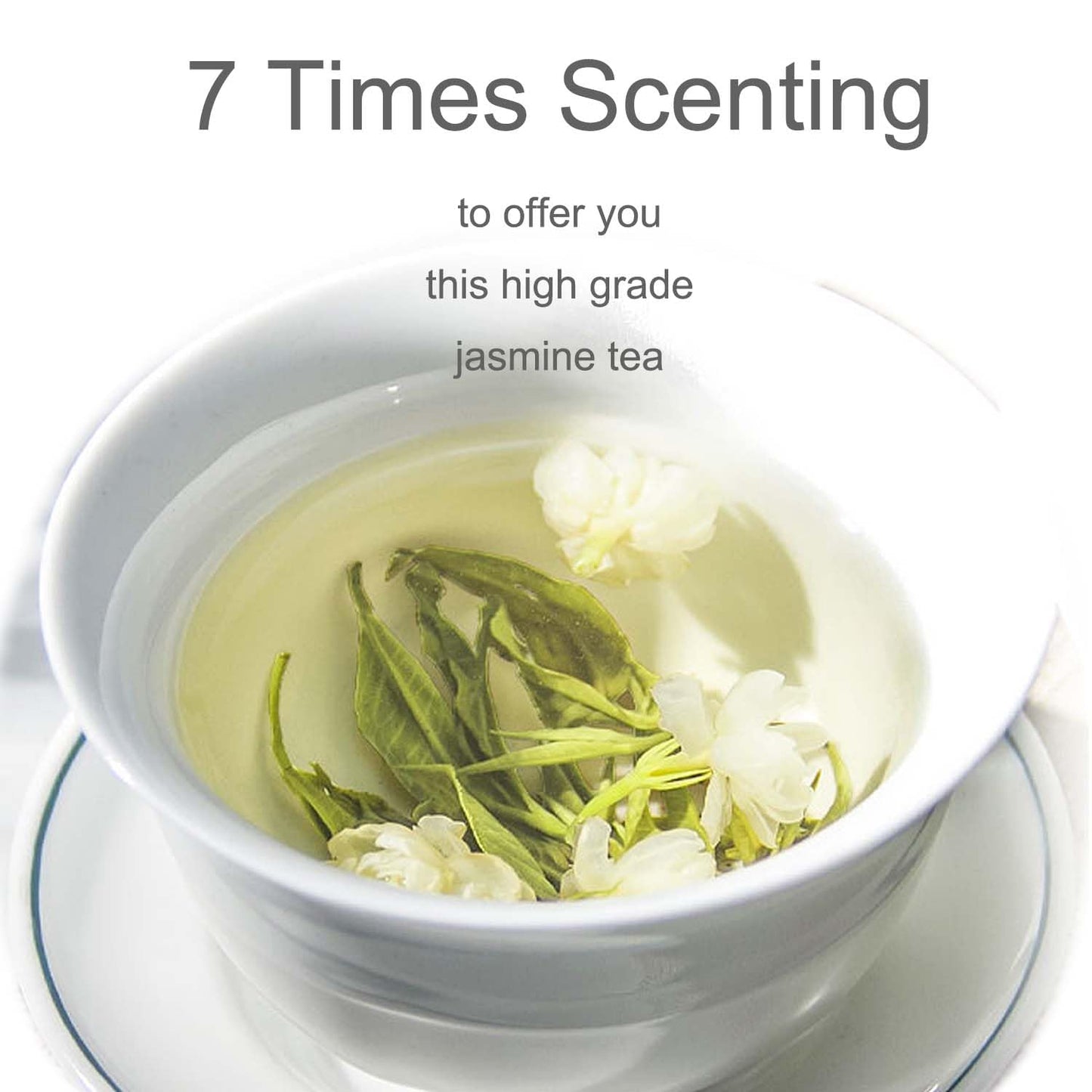 Jasmine Tea 2.1 Oz, Green Tea Loose Leaf, Ultra Premium Jasmine Green Tea With Pleasant Aroma - 60 G