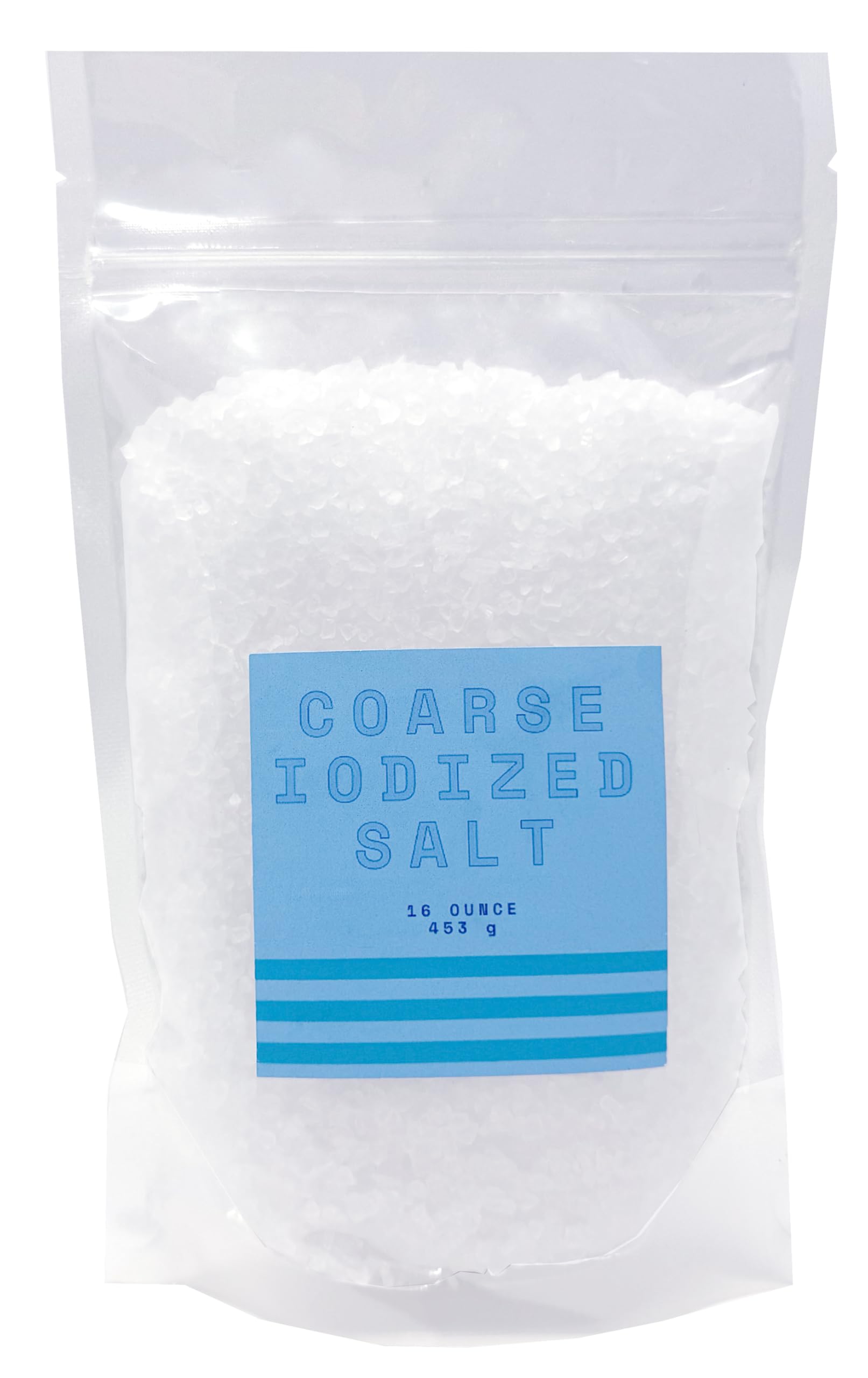 Iodized Salt for Grinder, Coarse Iodized Salt for Grinder Refill 16 Ounce Resealable Bag