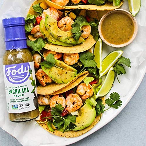 Fody Foods Vegan Green Enchilada Sauce Marinade, Tomatillo Avocado Oil, Low Fodmap Certified, No Msg, Gut & Ibs & Keto Friendly,