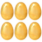 inheming 6 PCS Gold Easter Eggs, Empty Plastic Easter Eggs, Fillable Eggs for Candy, Chocolate, Money and Easter Stuff, Easter E