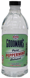 GoodmanS Pure Peppermint Extract - Gluten-Free  Non-Gmo  Kosher  Low Carb & Low Calorie - Ideal For Hot Chocolate  Coffee  Icing  Candy  And More. - No Artificial Color  No Sugar (16Oz Bottle)