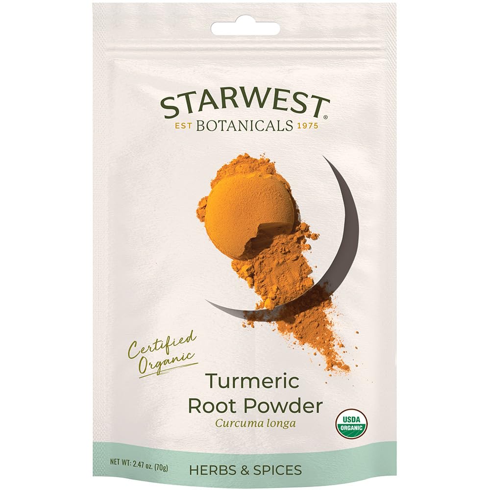 Starwest Botanicals Organic Turmeric Root Powder, 2.47 oz (70 g)
