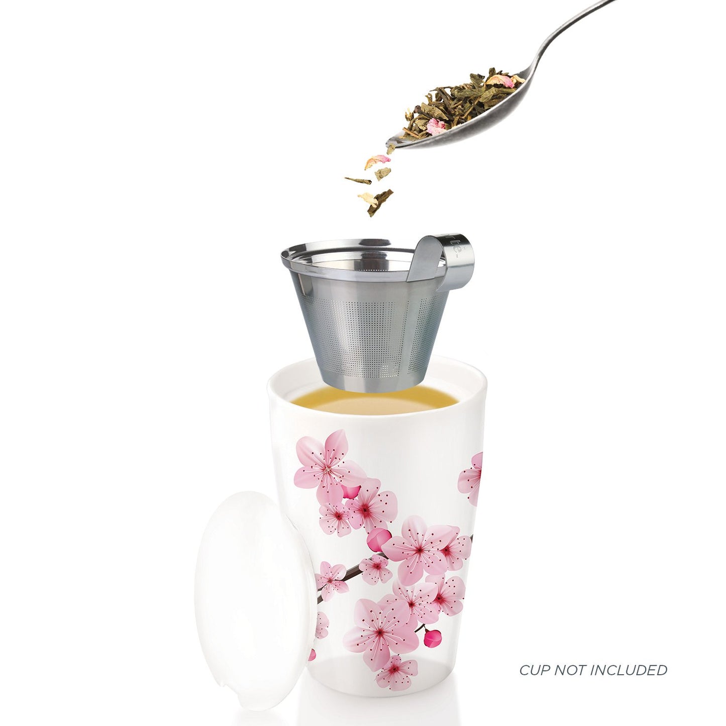 Tea Forte Cherry Blossoms Organic Green Tea, Makes 35-50 Cups, 2.82 Ounce Loose Leaf Tea Canister