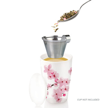 Tea Forte Cherry Blossoms Organic Green Tea, Makes 35-50 Cups, 2.82 Ounce Loose Leaf Tea Canister