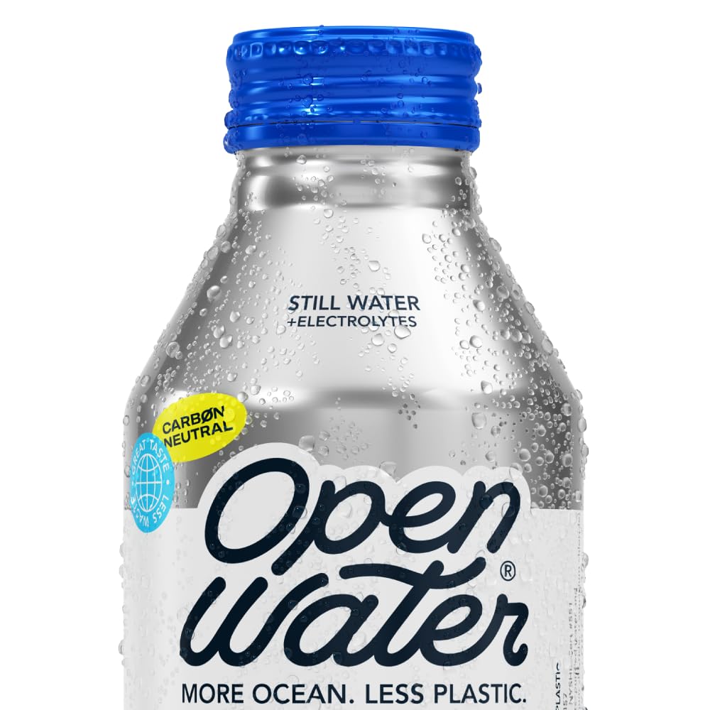 Open Water Still Bottled Water With Electrolytes In 16-Oz Aluminum Bottles (3 Cases, 36 Bottles - Still) | Bpa-Free And Eco Frie