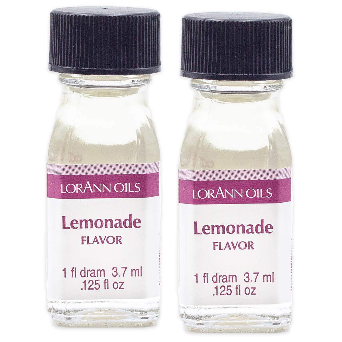 Lorann Lemonade Ss Flavor Flavor, 1 Dram Bottle (.0125 Fl Oz - 3.7Ml - 1 Teaspoon) - 2 Pack