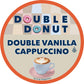 Double Donut Coffee Double Vanilla Cappuccino Pods, 24 Single Serve Cups for Keurig, Recyclable Pods