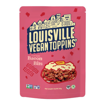 Louisville Vegan Jerky Toppins’ Bacon Bits - Non-GMO Soy Protein, Gluten-Free, 1-Pack Vegan Snack