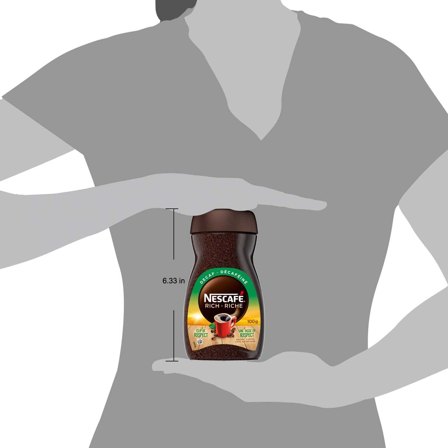 NESCAF   RICH Decaffeinated,dark roast Instant Coffee 100g