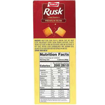Parle Cardamom Elaichi Rusk Crispy Snack (600 Grams / 21.16 Oz)