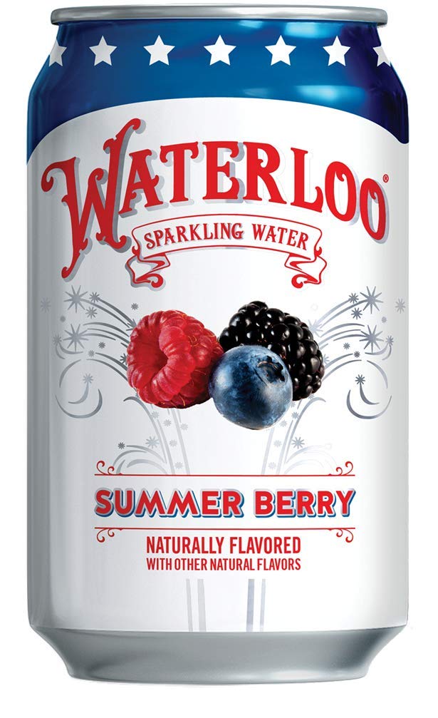 Waterloo Sparkling Water, Summer Berry Naturally Flavored, 12 Fl Oz Cans (Pack of 12) - Zero Calories and Zero Sugar or Sweetene