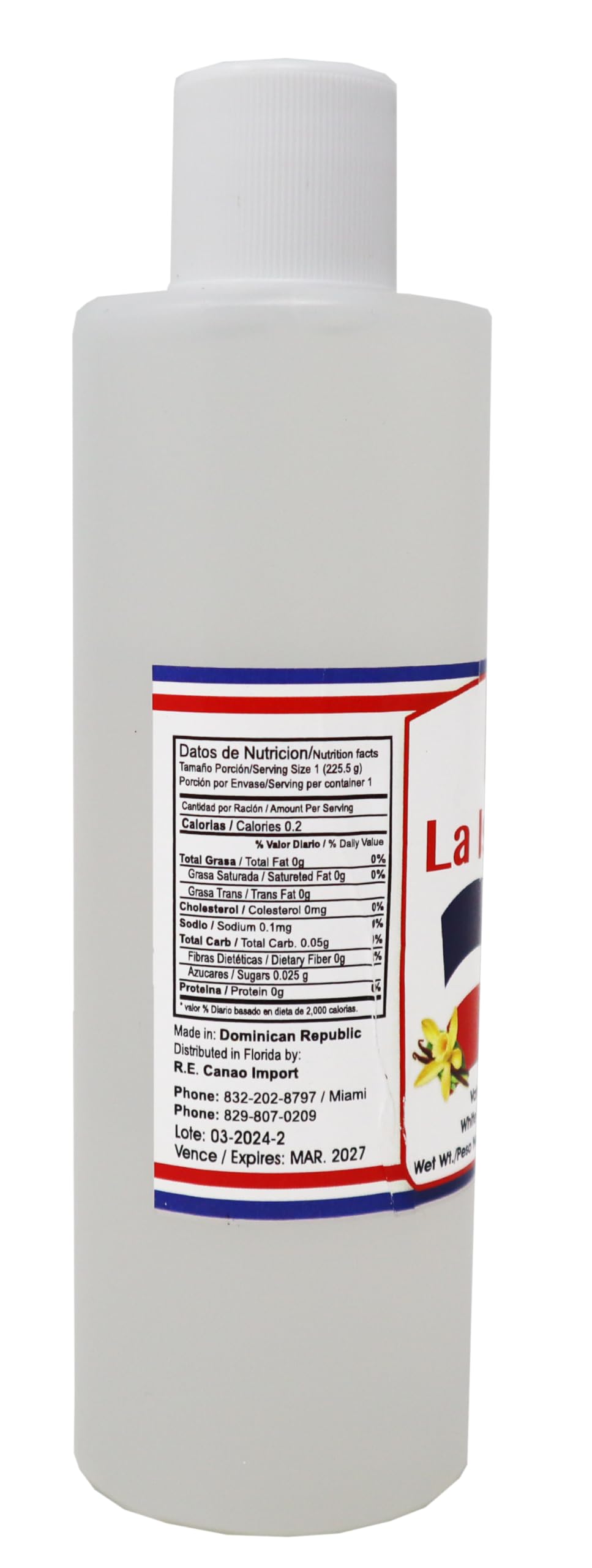 Vanilla Blanca White 8 Oz (473.17Ml) – Clear Compatible With Vanilla Extract For Baking & Desserts – Made In Dominican Republic – Perfect For Cakes, Cookies, Frosting & More