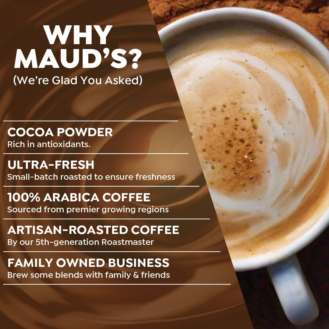 Maud'S Chocolate Mocha Cappuccino Coffee Pods, 36Ct - Mochaccino Mocha Flavor - Made With Gourmet Arabica Coffee, Recyclable Pod