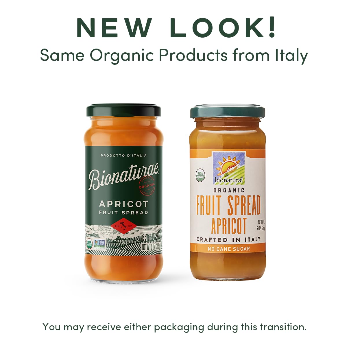Bionaturae Organic Apricot Fruit Spread - Jelly Organic, Non-Gmo, Usda Certified, No Sugar Added, No Preservatives, Organic Fruit Jam, Jam Organic, Made In Italy - 9 Oz, 2 Pack