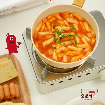 Yopokki Instant Tteokbokki Pack (Cheese, Pack of 2) Korean Street food with cheese sauce Topokki Rice Cake - Quick & Easy to Pre