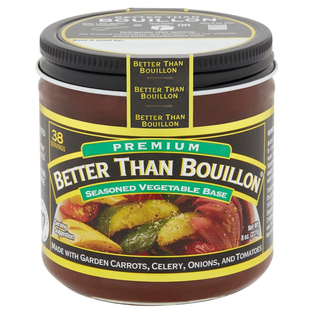Better Than Bouillon Premium Vegetable Base, Blendable Flavor, 8 Ounce Jar, 38 Servings, Model 600071