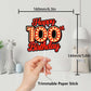 Happy 100Th Birthday Cake Topper Fluorescent Flashing Night Out Hen Movie Nightclub Theme Decor Supplies Woman Man Happy Birthda