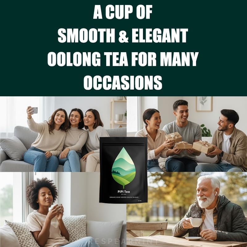 Pipi Tea Pipi Oolong Tea  Promote Digestion and Metabolism  Cortisol & Calming Tea for Stress Relief  Vegan  Non-GMO (20 bags* 4g) (2)
